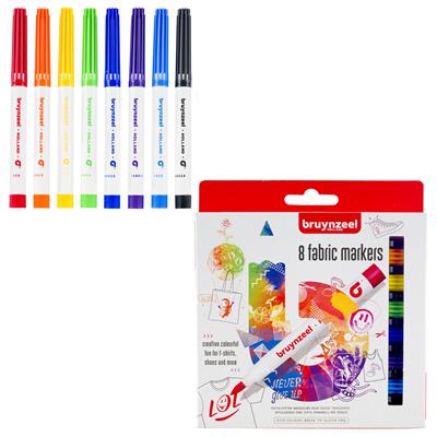 BRUYNZEEL FABRIC MARKERS SET/8