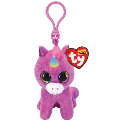 TY BEANIE BOO CLIP ROSETTE UNICORN 7CM