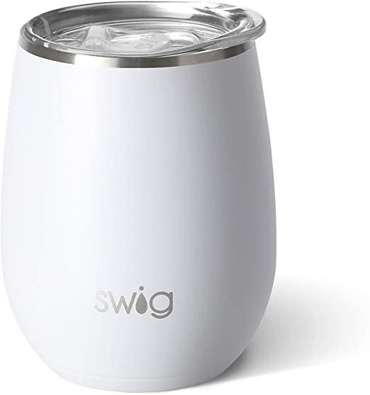 SWIG 14OZ STEMLESS WINE CUP-MATTE WHITE