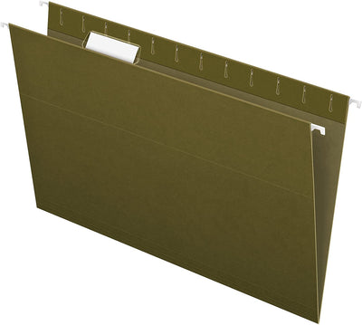 HANGING FOLDER LEGAL GREEN 1/5CUT TAB, 25/BOX