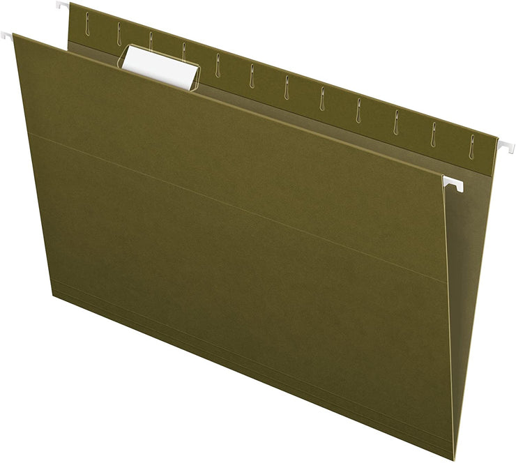 HANGING FOLDER LEGAL GREEN 1/5CUT TAB, 25/BOX