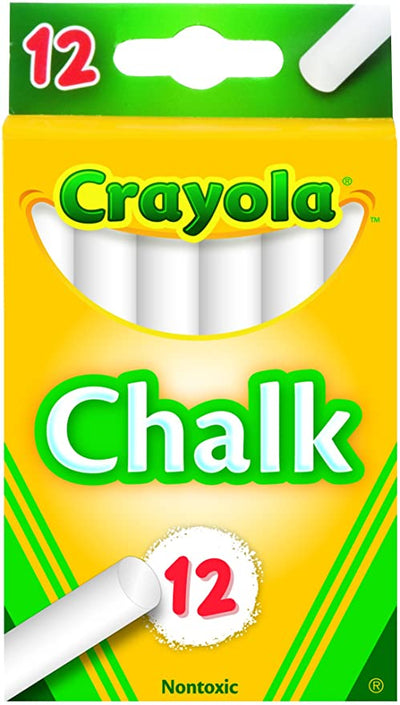 CRAYOLA WHITE CHALK 12 UNITS