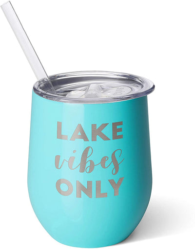Swig 12oz Stemless Wine Cup Lake Vibes Only Ocean