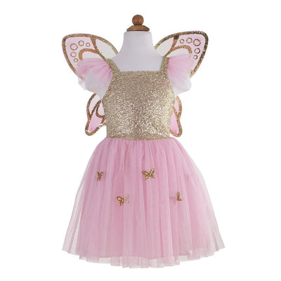 GOLDED BUTTERFLY DRESS WITH WING 5-7