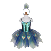 PRETTY PEACOCK DRESS WITH HEADBAND