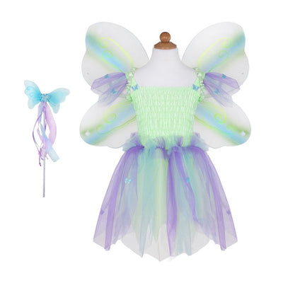 BUTTERFLY DRESS,WINGS & WAND 5-6