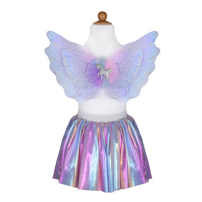 UNICORN SKIRT & WINGS PASTEL 4-6