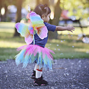 NEON RAINBOW SKIRT,WINGS & WAND 4-6