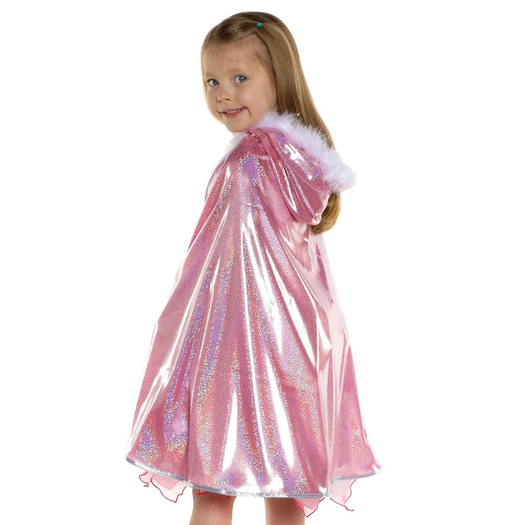 GLITTER PRINCESS PINK CAPE 4-6