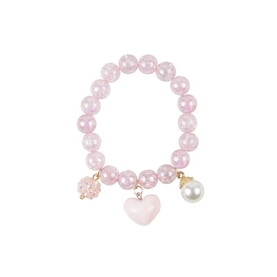 PINK HEART BOBBLE BRACELET