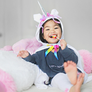 TODDLER UNICORN CAPE WHITE 2/3T