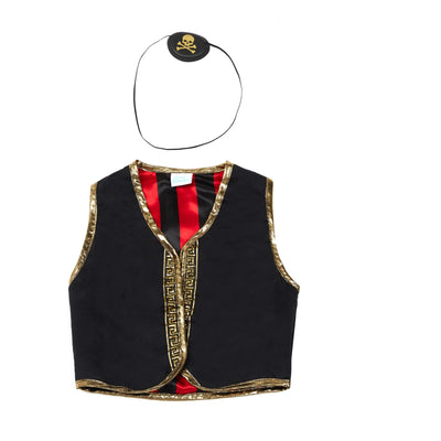 PIRATE VEST/EYEPATCH BLACK 4/7