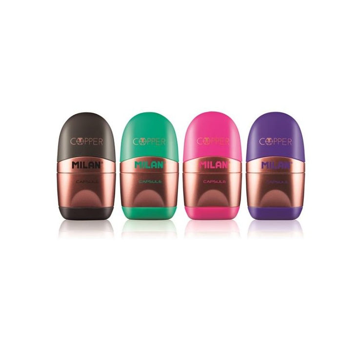 ERASER & SHARPENER CAPSULE COPPER