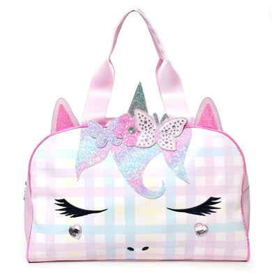 DUFFLE BAG GWEN GINGHAM BUTTERFLY CROWN