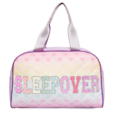 DUFFLE BAG SLEEPOVER OMBRE HEARTS