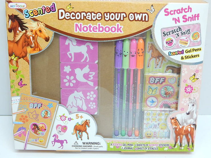 Scented Decorate Your Own Notebook Enchanted Horse