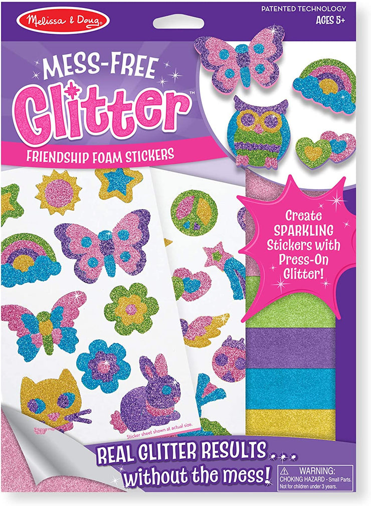 MESS-FREE GLITTER FRIENDSHIP FOAM STICKERS
