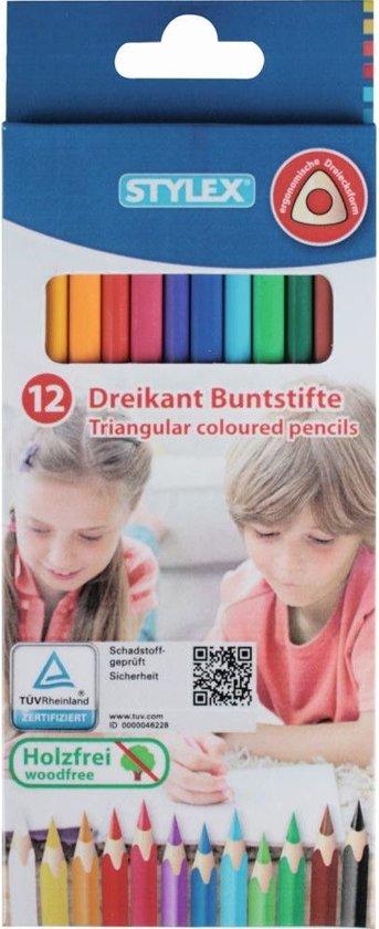 Stylex Triangular Coloured Pencils 12-Piece