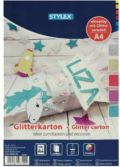 STYLEX GLITTER KARTON 10BLAD