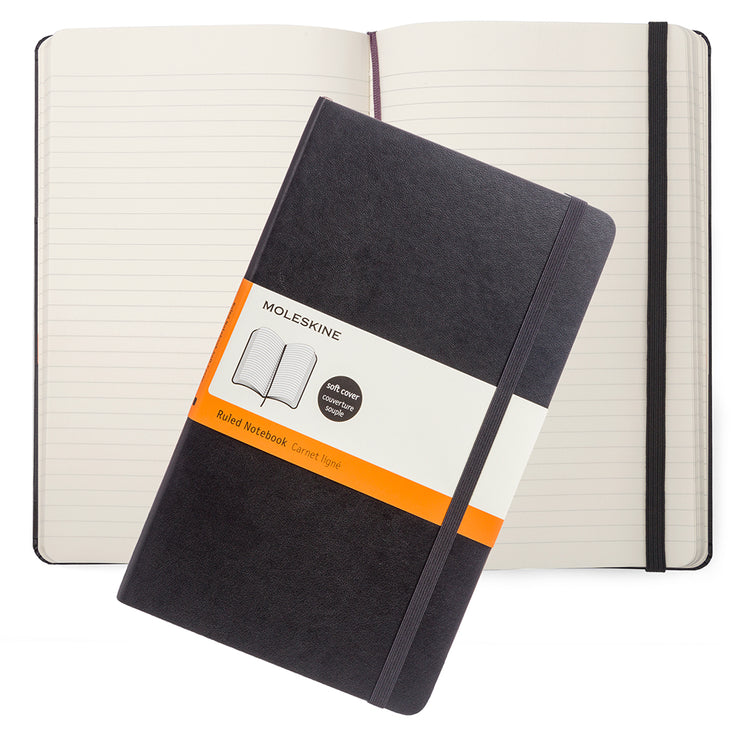 MOLESKINE NOTEBOOK SOFT COVER BLACK A-6 LINED