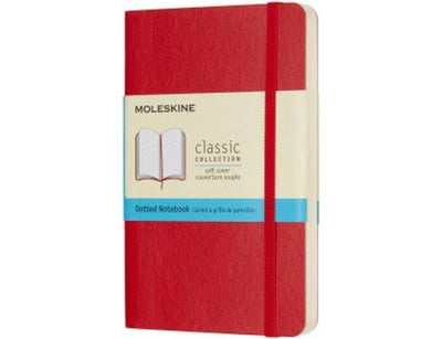 MOLESKINE NOTEBOOK SOFT COVER RED A-6 DOTTED