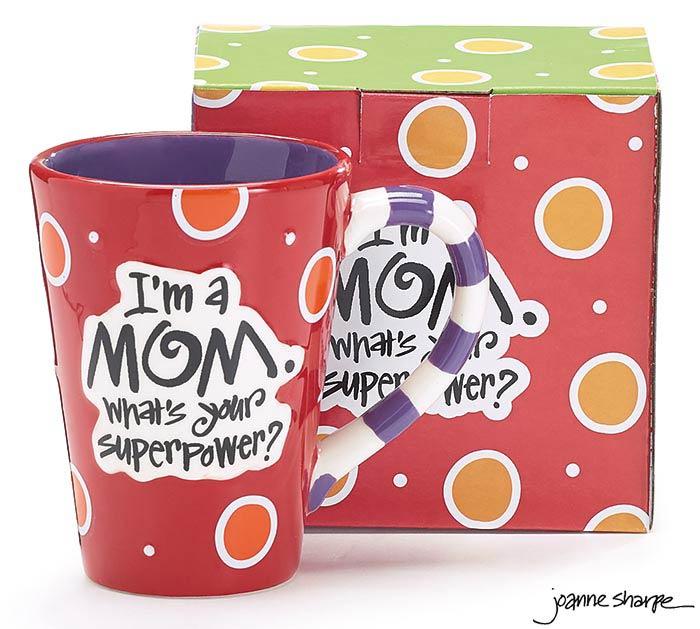 Ceramic Mug Mom Superpower W/Box