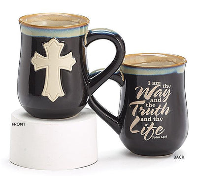 Porcelain Mug JOHN 14:6 Cross
