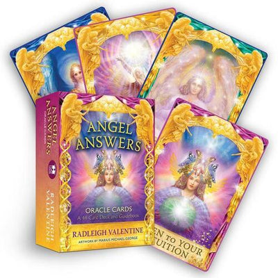 ANGELS ANSWERS ORACLE CARDS A 44-Card Deck and Guidebook - Radleigh Valentine