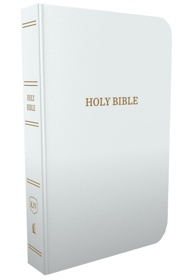 BIBLE KJV Gift and Award Bible, Imitation Leather, White, Red Letter Edition