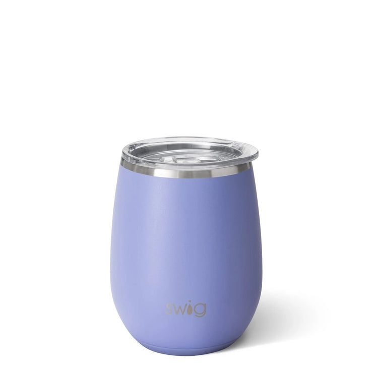 SWIG 14OZ STEMLESS WINE CUP-MATTE HYDRANGEA