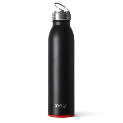 SWIG 20OZ BOTTLE-MATTE BLACK RED