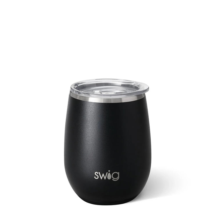 SWIG 14OZ STEMLESS WINE CUP-MATTE BLACK