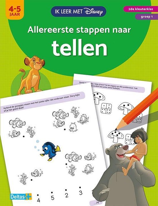 Deltas Disney Ik leer met - ALLEREERSTE STAPPEN NAAR TELLEN :2de kleuterklas - 4-5 jaar - groep 1