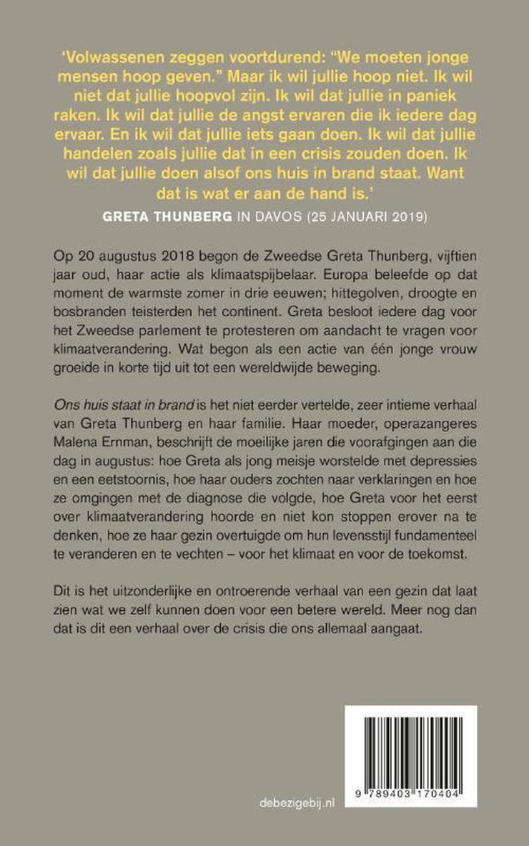 ONS HUIS STAAT IN BRAND - Greta Thunberg