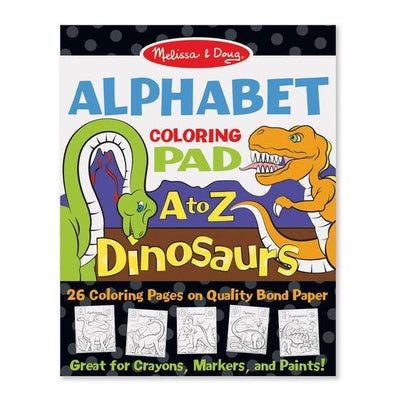 Dinosaurs Alphabet Coloring Pad