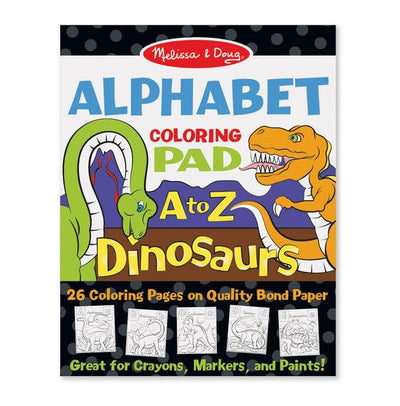 Dinosaurs Alphabet Coloring Pad