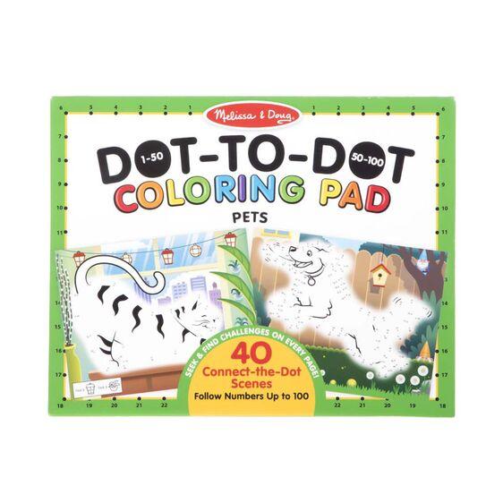 Dot-to-Dot coloring Pad Pets