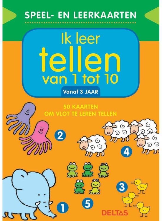 IK LEER TELLEN VAN 1 TOT 10 Deltas Speel- en leerkaarten