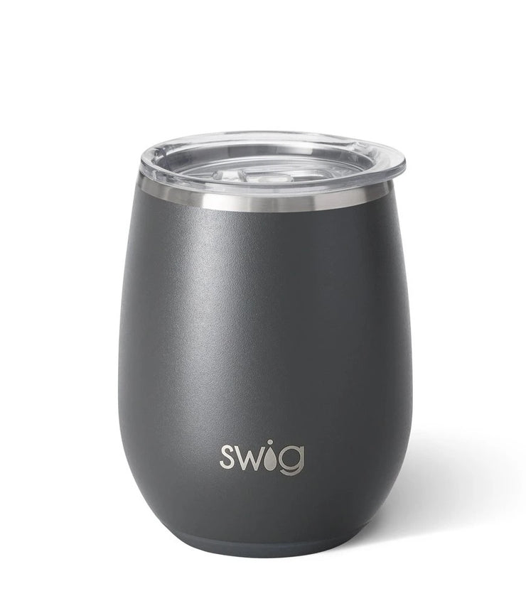 SWIG 14OZ STEMLESS WINE CUP-MATTE GREY