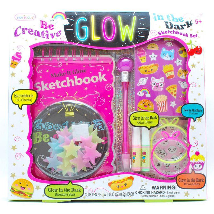 Be Creative Glow In The Dark Sketchbook Set