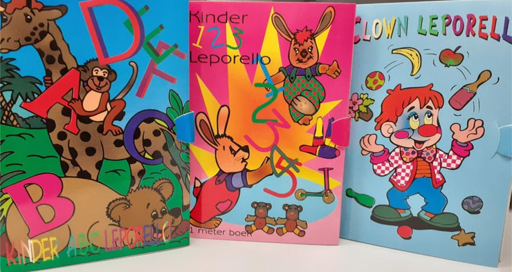 LEPORELLOS ASST.1 METER BOEK OM TE LEREN KIJKEN EN KLEUREN