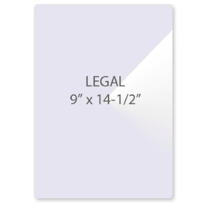 LAMINATING POUCH LEGAL SIZE 3MIL CLEAR 50 POUCHES 9"X 14 1/2"