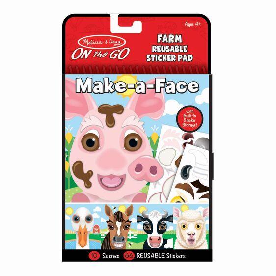 Make-a-Face Farm Reusable Sticker Pad