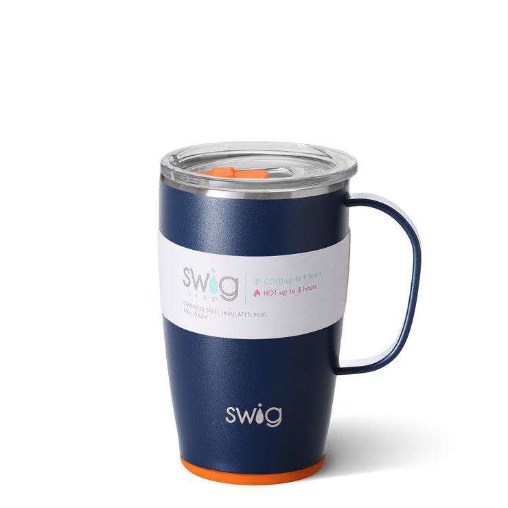 SWIG 18OZ MUG-MATTE NAVY/ORANGE