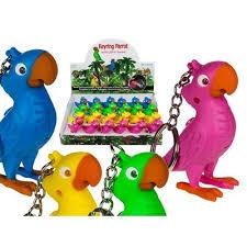 Parrot Keychain with Light and Sound Asst