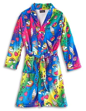 Top Trenz Fuzzy Bathrobe Unicorn Fantasy