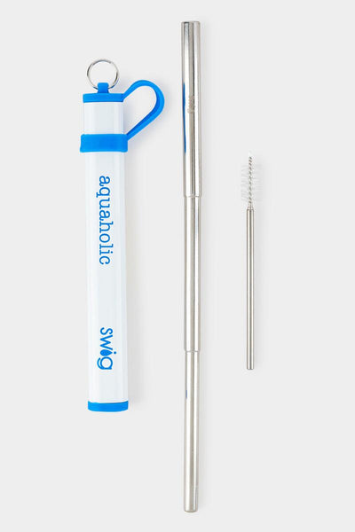 SWIG TELESCOPIC STAINLESS STEEL STRAW AQUAHOLIC