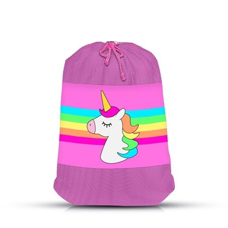 Top Trenz Unicorn Stripe Mesh Sock Bag
