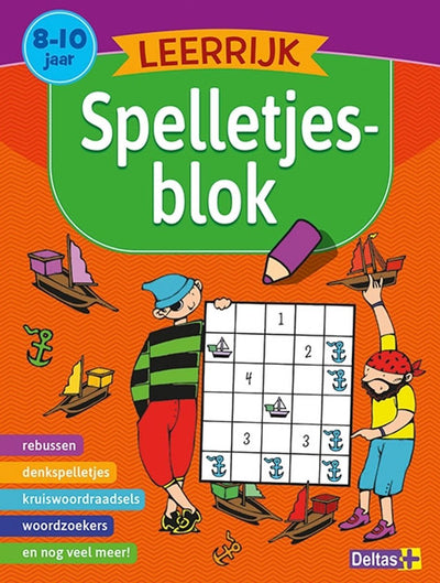 LEERRIJK SPELLETJESBLOK 8-10 JAAR