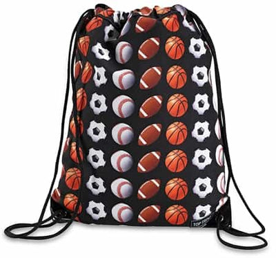 Top Trenz Sports Print Drawstring Sling Bag